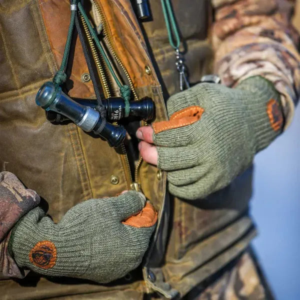 Hunt Monkey Wooly Half Finger Wool Glove