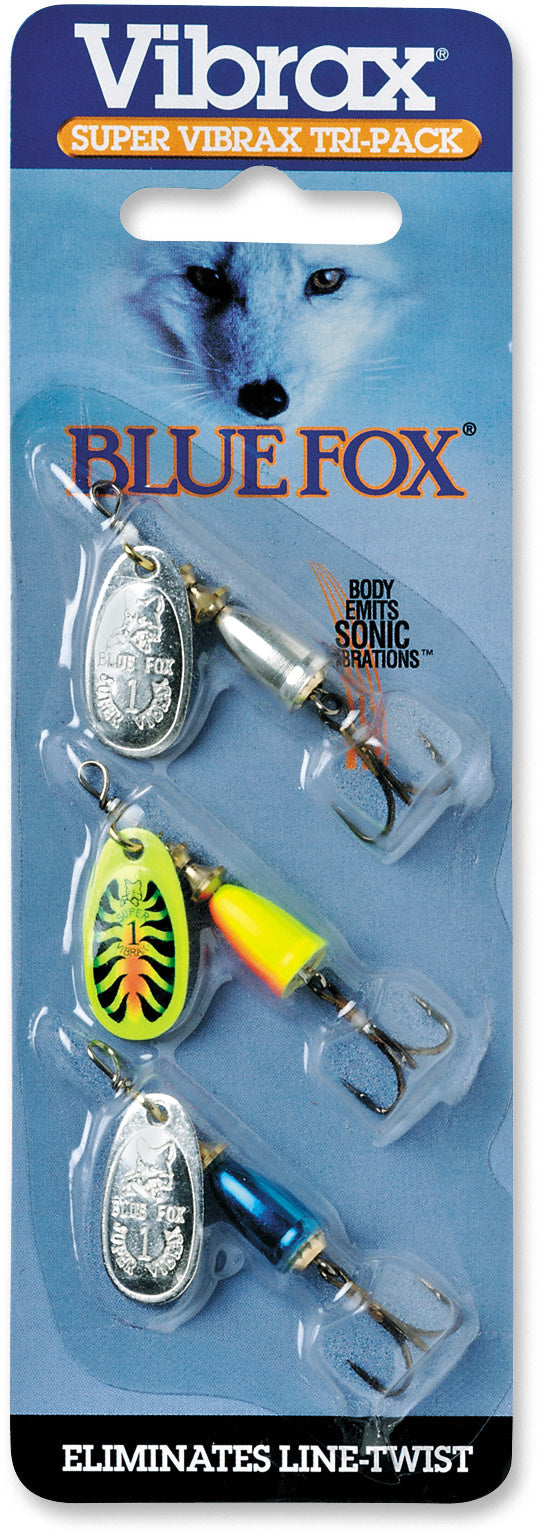 Blue Fox Super Vibrax Spinners Tri-Pack