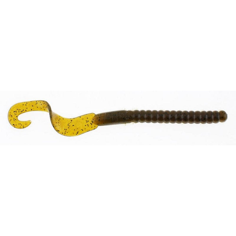 7 inch power worm green pumpkin