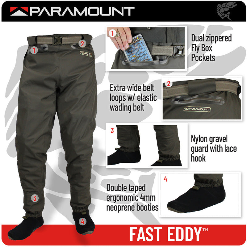 Paramount Fast Eddy Men's Breathable Stockingfoot Guide Pant