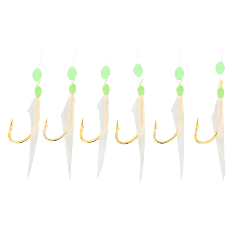Eagle Claw Lazer Sharp Green Head Hage Fish Skin Sabiki Rigs