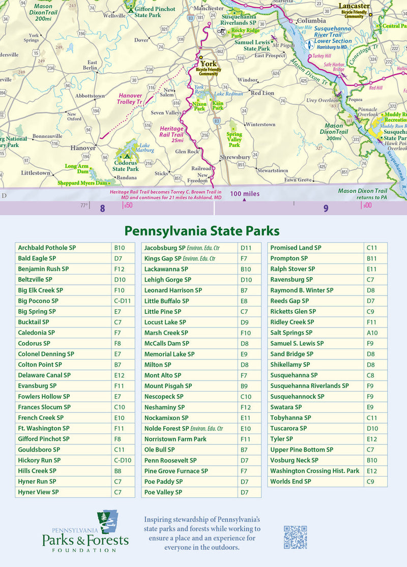 Purple Lizard Map Pennsylvania Outdoor Recreation