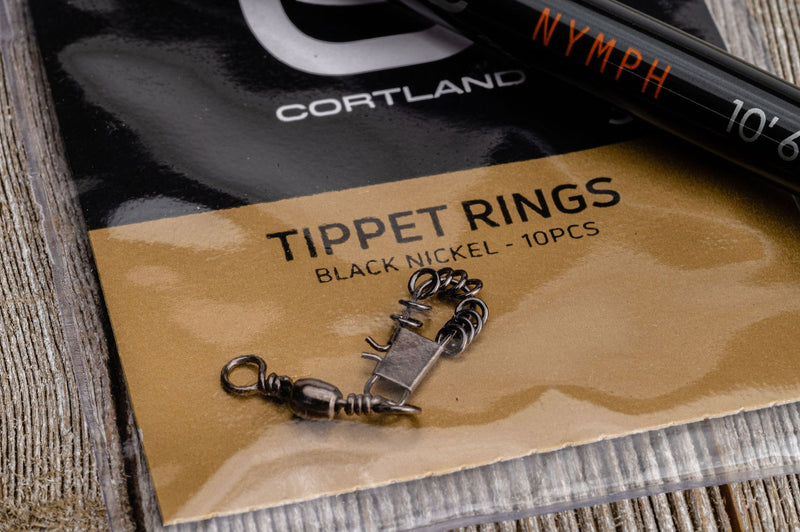 Cortland Tippet Rings 10pk Nickel Black