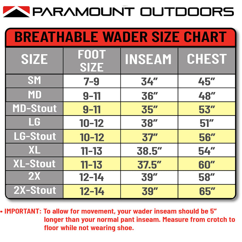 Paramount Deep Eddy Zippered Breathable Wader