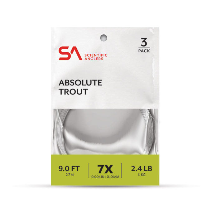 Scientific Anglers Absolute Trout Leader - 3 Pack