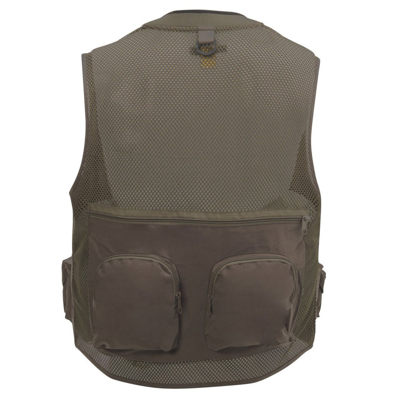 SJK Leader 27 Pocket Olive Mesh Back Vest