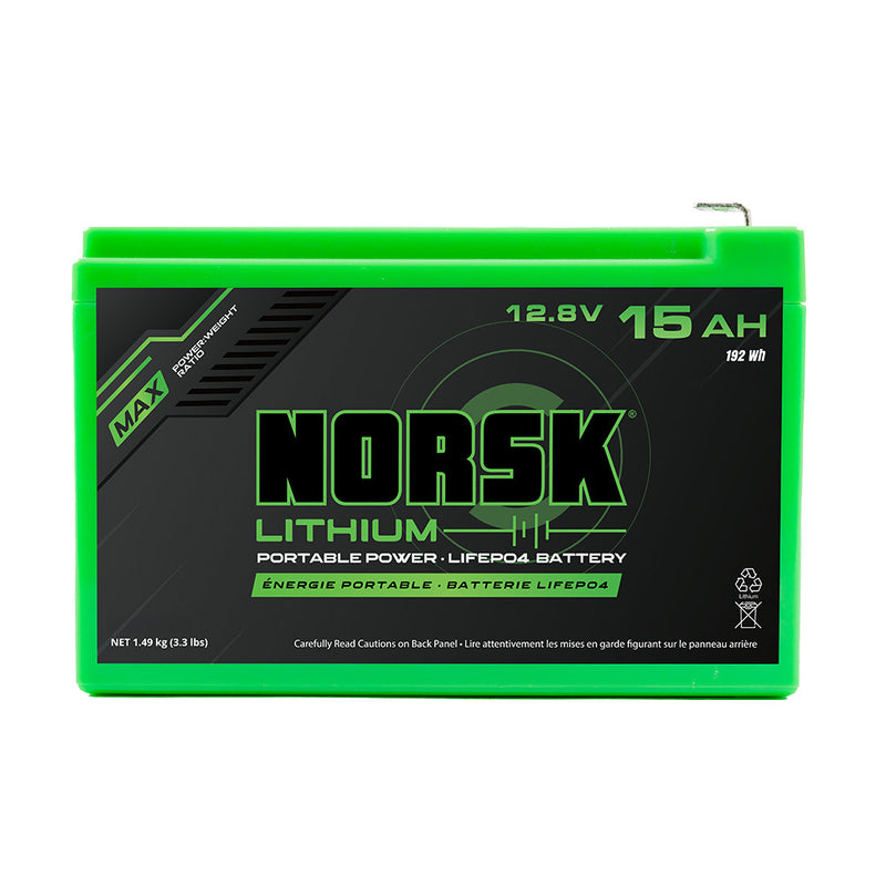 Norsk 12.8V 15Ah Lithium Battery with Charger
