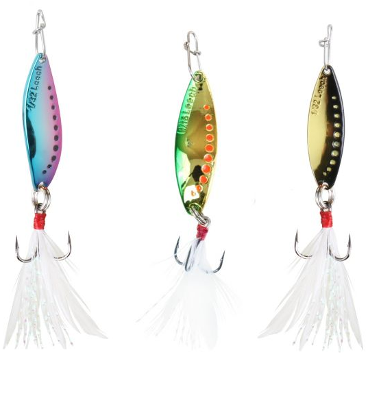 Clam Panfish Leech Flutter Spoon Kit Metallics
