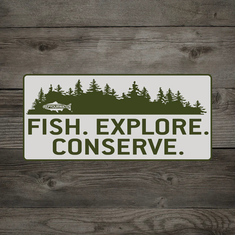 RepYourWater Fish Explore Conserve Sticker