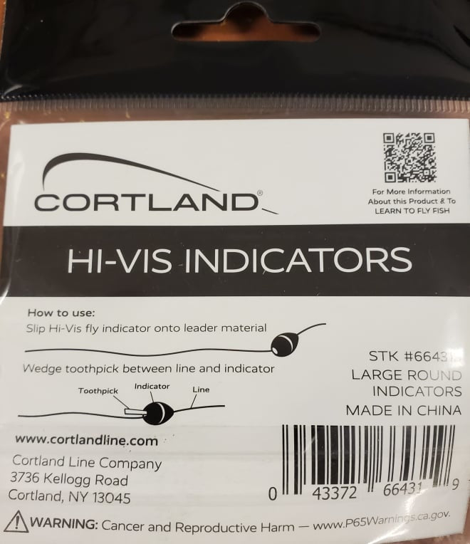 Cortland Large Round Foam Strike Indicator 2pk