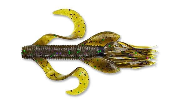 Gary Yamamoto Kreature 301 Green Pumpkin Large Green and Purple Flake