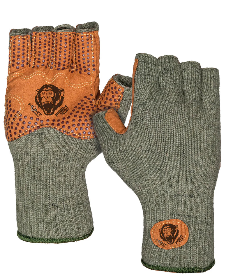 Hunt Monkey Wooly Half Finger Wool Glove