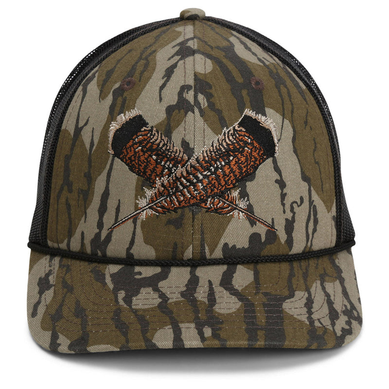 Paramount Mossy Oak Bottomland Turkey Feather Meshback Cap