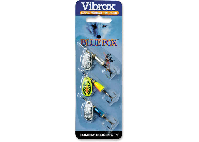 Blue Fox Super Vibrax Spinners Tri-Pack