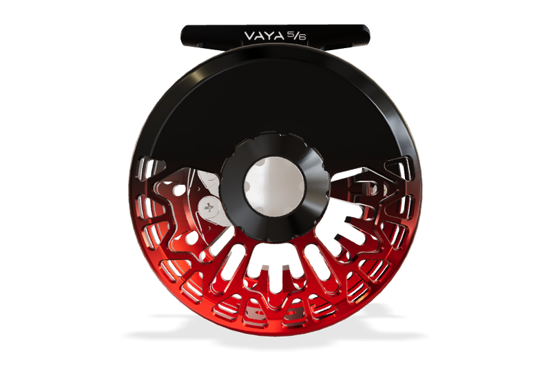 Abel Vaya 5/6 Black/Red Fade w/ Black Drag Knob - Walnut Handle